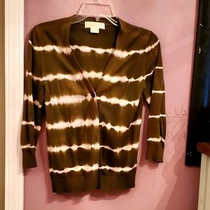 Michael Kors Tie Dye 1/4 Sleeve Cardigan size S